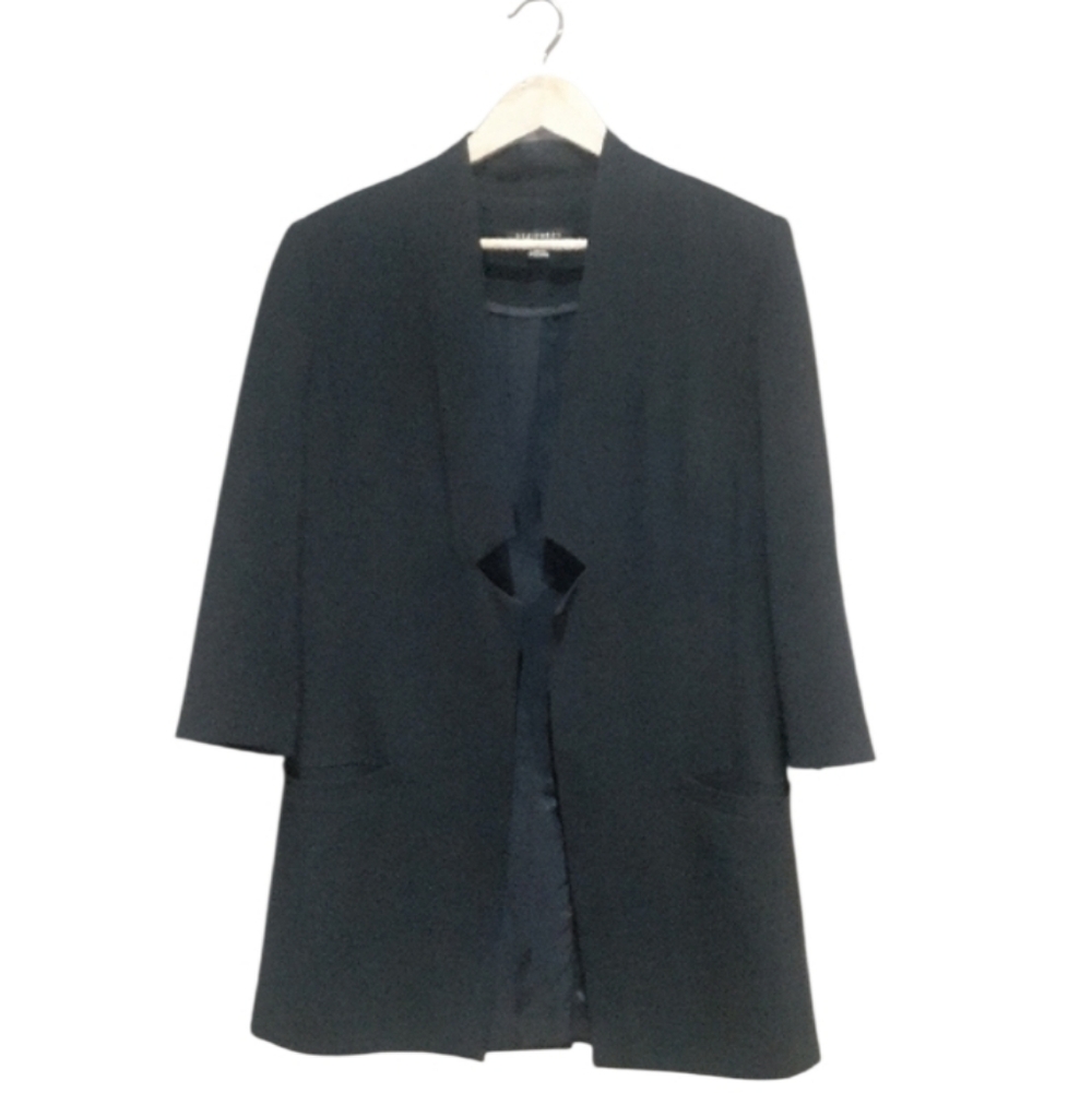 Periphery Women's Open Crepe Blazer Jacket Black Size 10